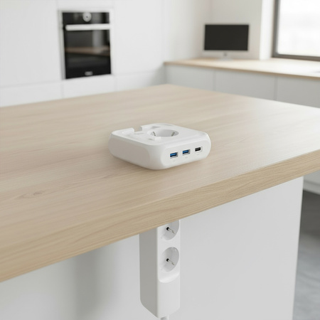 Listwa zasilająca 4xAC 2xUSB 1xUSB-C SPS-PS02W