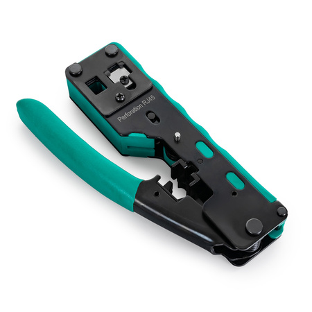 Pass-through set with crimper and RJ plugs PT-S02