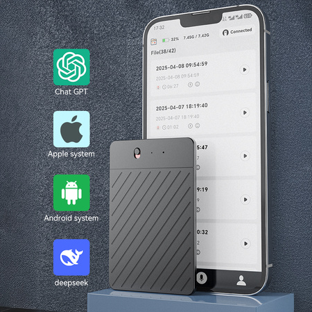 Dyktafon AI z Transkrypcją i Tłumaczem Głosowym Alvora A3