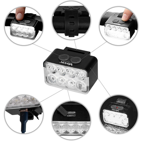 Lampka rowerowa przednia 8xLED 900lm VA0151