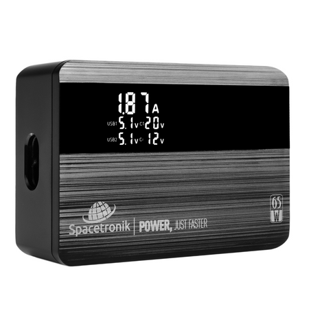 GaN 65W PD QC3.0 4-Port Ladegerät Anzeige