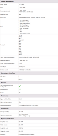 CCTV KIT AHD 8CH DVR 4x 1080P cameras