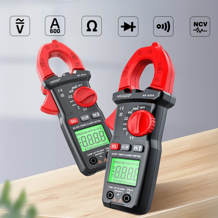 Cyfrowy miernik cęgowy TrueRMS NCV Noyafa NF-6304