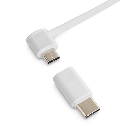Kabel 2 v 1 USB-A - micro + Lightning + adaptér USB-C