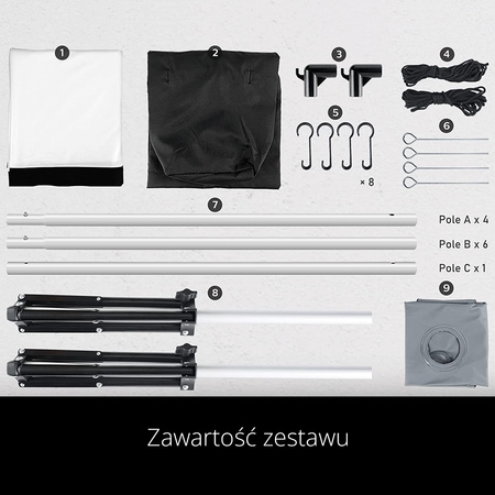 Przenośny ekran projekcyjny zewnętrzn 120'' 16:9