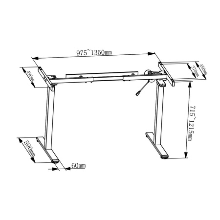 Spacetronik SPE-114RW electric desk stand
