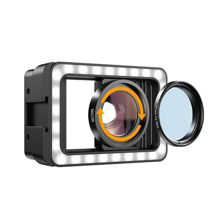 Apexel M15 15x makroobjektív s LED 4K FULL HD