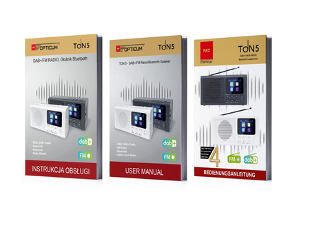 DAB+/DAB/FM/BT-Radio OPTICUM RED TON5 - WEISS