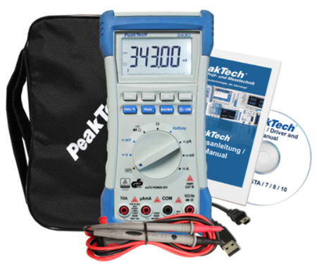 Digitálny multimeter s bargrafom a USB PeakTech 3430