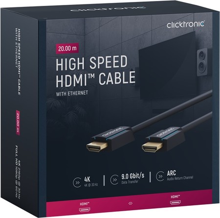 CLICKTRONIC Kabel HDMI 1.4 Full HD 20m