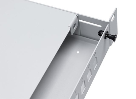 Rozvádzač 19" 1U 12xSC Duplex šedý pevný