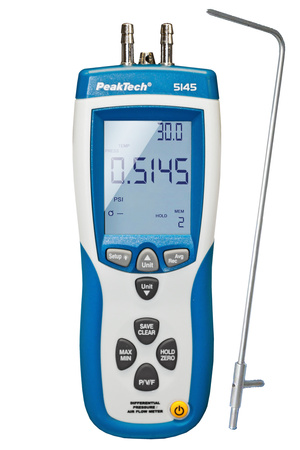 Differential Pressure Meter USB Anemometer PeakTech 5145