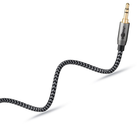 Audio kábel Jack 35mm x2 Goobay Plus TEXTIL 1m