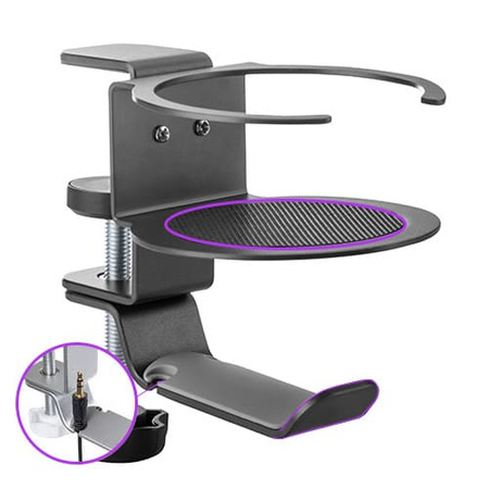 Spacetronik SPB-020B headphone and cup holder