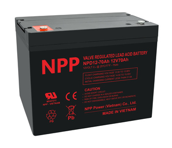 NPD 12V 70Ah T14 NPP series DEEP paste battery