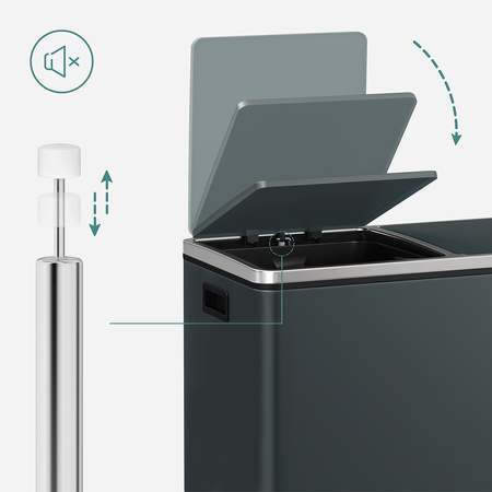 Funky Trash Can Gray Black Spacetronik Podwójny