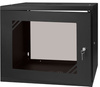 RACK 19'' 9U 600x450mm cabinet BLACK Glass door
