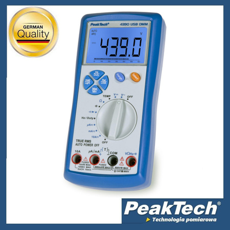 PeakTech 4390 digital multimeter with bargraph and USB