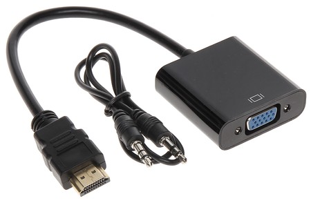 Převodník HDMI na VGA + audio SPH-VA02 Black