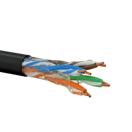 Skrętka DIGITSAT UTP 5e CU PE ŻEL 100m zewn CZARNA