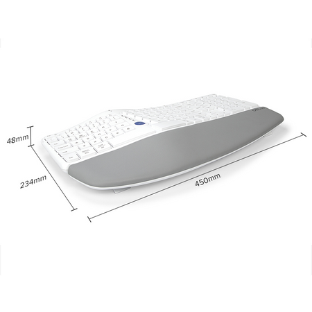 Ergonomiczna Klawiatura Delux GM901 biała bezp.