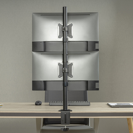 Vertikálny dvojitý držiak monitora SPA122 od spoločnosti Spacetronik