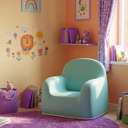 Zestaw mebli dziecięcych Spacetronik – stolik, sofa i foteliki niebieski