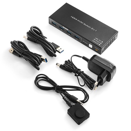 USB + HDMI 2/1 Spacetronik KVM přepínač SPH-KVM23