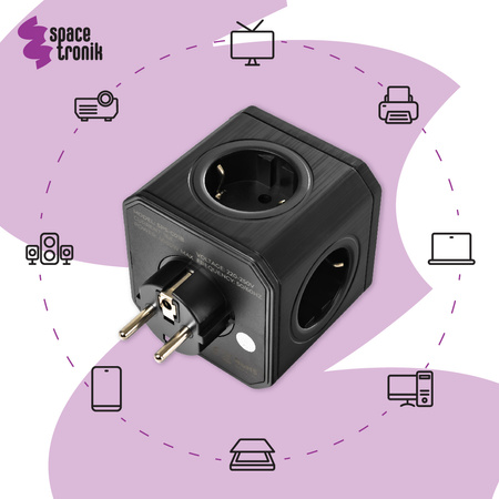 Listwa zasilająca kostka 5xAC SPS-C01B