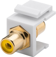 Keystone-Stecker RCA-Kabelverlängerung gelb