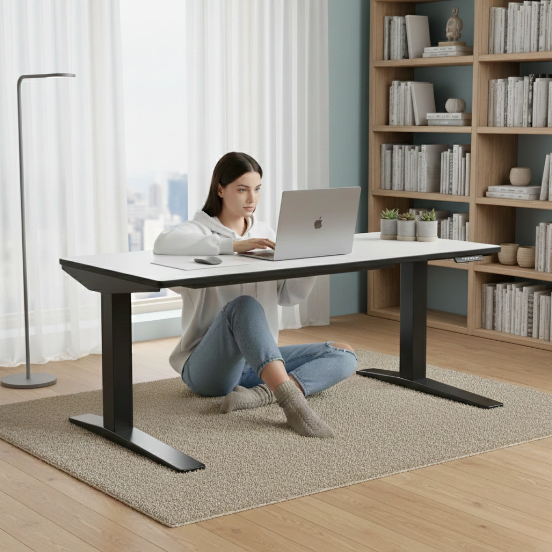 Praca siedząco-stojąca – regulowany stelaż SPE-244