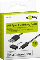 USB - microUSB + Apple Lightning Kabel Goobay 1m