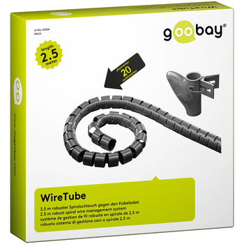 WireTube Goobay cable grille 25m Black