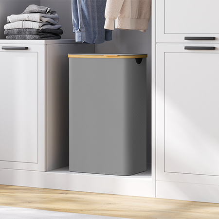 Kosz na pranie 90L 1 komorowy szary