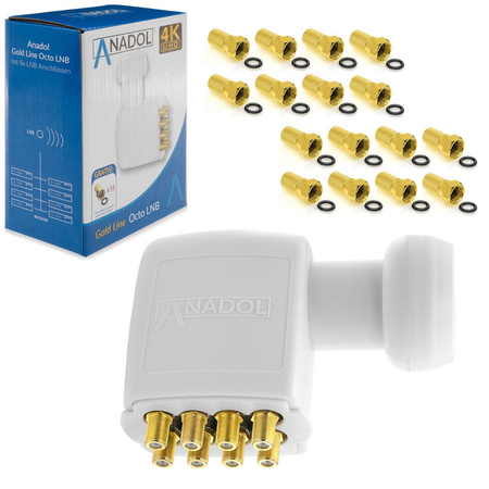 LNB Octo ANADOL + F plug GOLD 16 pcs.