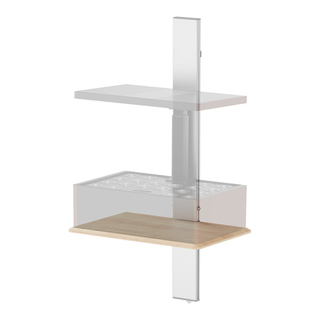 Wall shelf for flowerpot SPGC21BN Black and brown