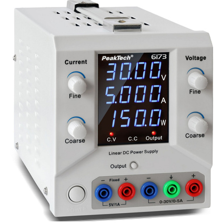 PeakTech 6173 USB 30V 5A lab power supply