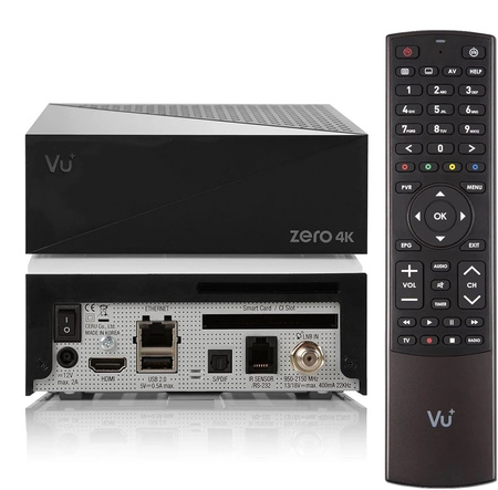 VU+ Zero 4K Schwarz mit DVB-S2X Hauptgerät