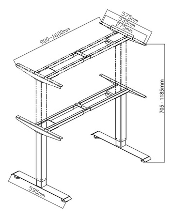 Spacetronik SPE-221OG electric desk stand