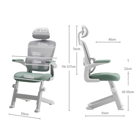 Krzesło regulowane dziecięce Spacetronik SPC-XD14C Szare