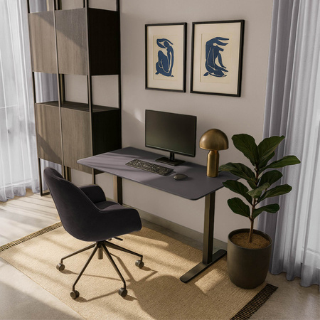 Blat MDF malowany proszkowo 160x80x2.5 Iron Gray