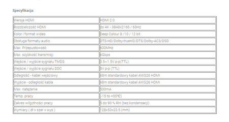 HDMI 1x2-Verteiler SPH-RS102_V20 4K 60 Hz HDR