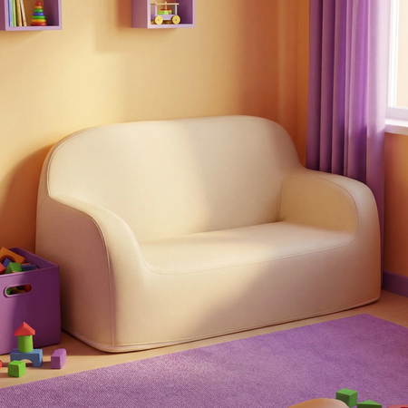 Zestaw mebli dziecięcych Spacetronik – stolik SPEX201 i sofa SPC-XD-24 waniliowy