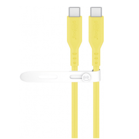 Kabel USB-C 2.0 Goobay silikonowy żółty 1.5m