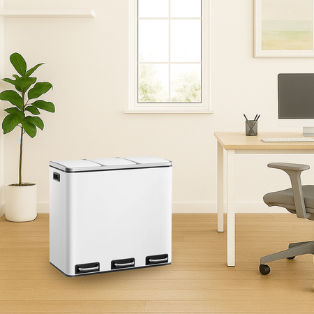 Funky Trash Can White Black Spacetronik Potrójny