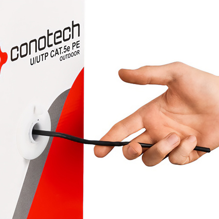 Krátená dvojlinka CAT5e U/UTP AWG24 CU PVC+PE 5,3 Fca 305m