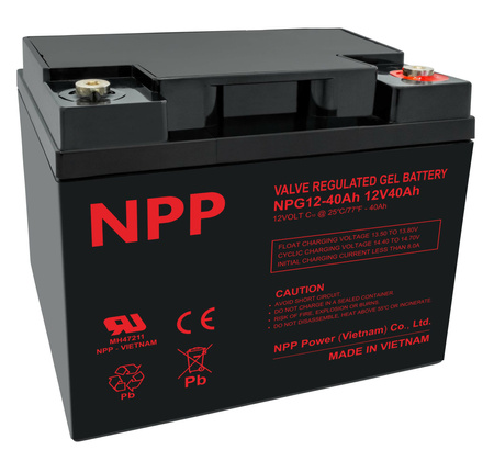 Gelová baterie NPG 12V 40Ah NPP AGM DEEP GEL