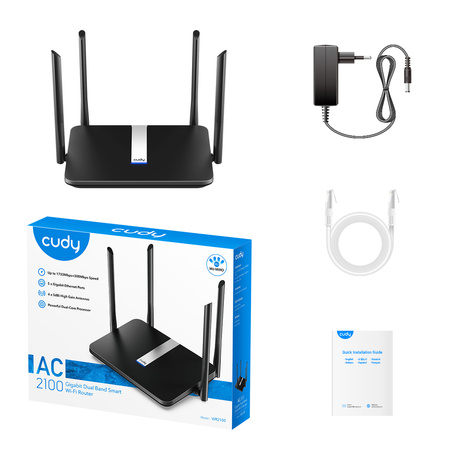 Cudy WR2100 LAN/WAN Wi-Fi 5 Mesh OpenWRT Router