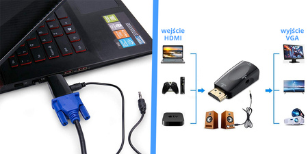 Prevodník HDMI na VGA + audio SPH-VA03