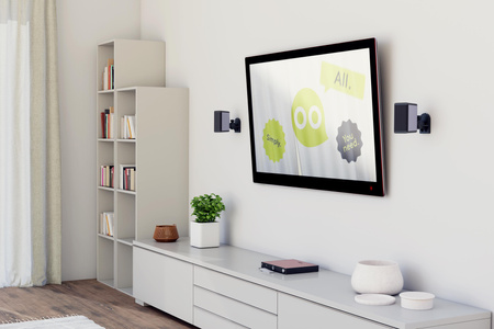 Speaker wall mount 35kg Goobay black x2